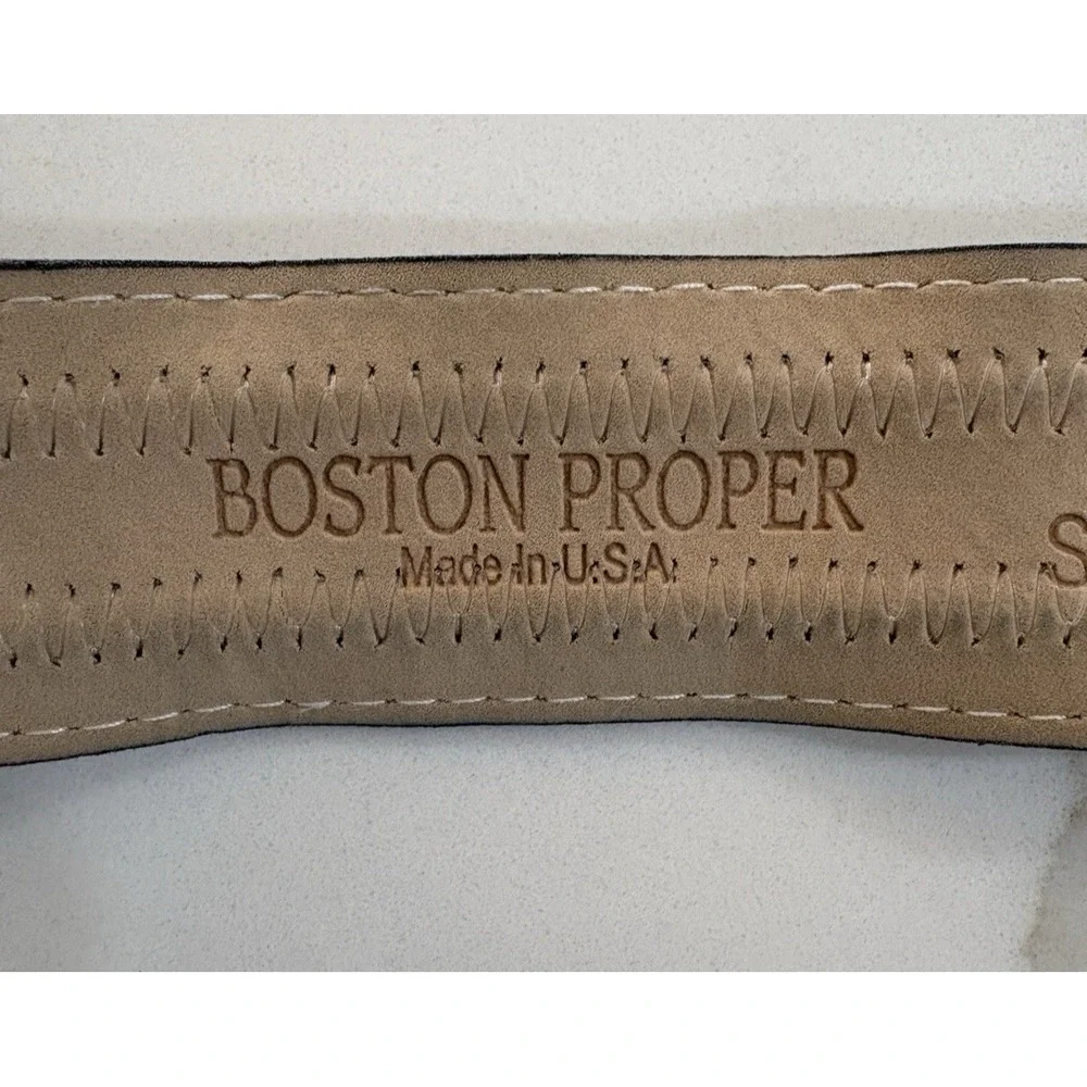 Boston Proper Embellished Gold Metallic Leather Belt‎ Western Rodeo Boho Cowgirl